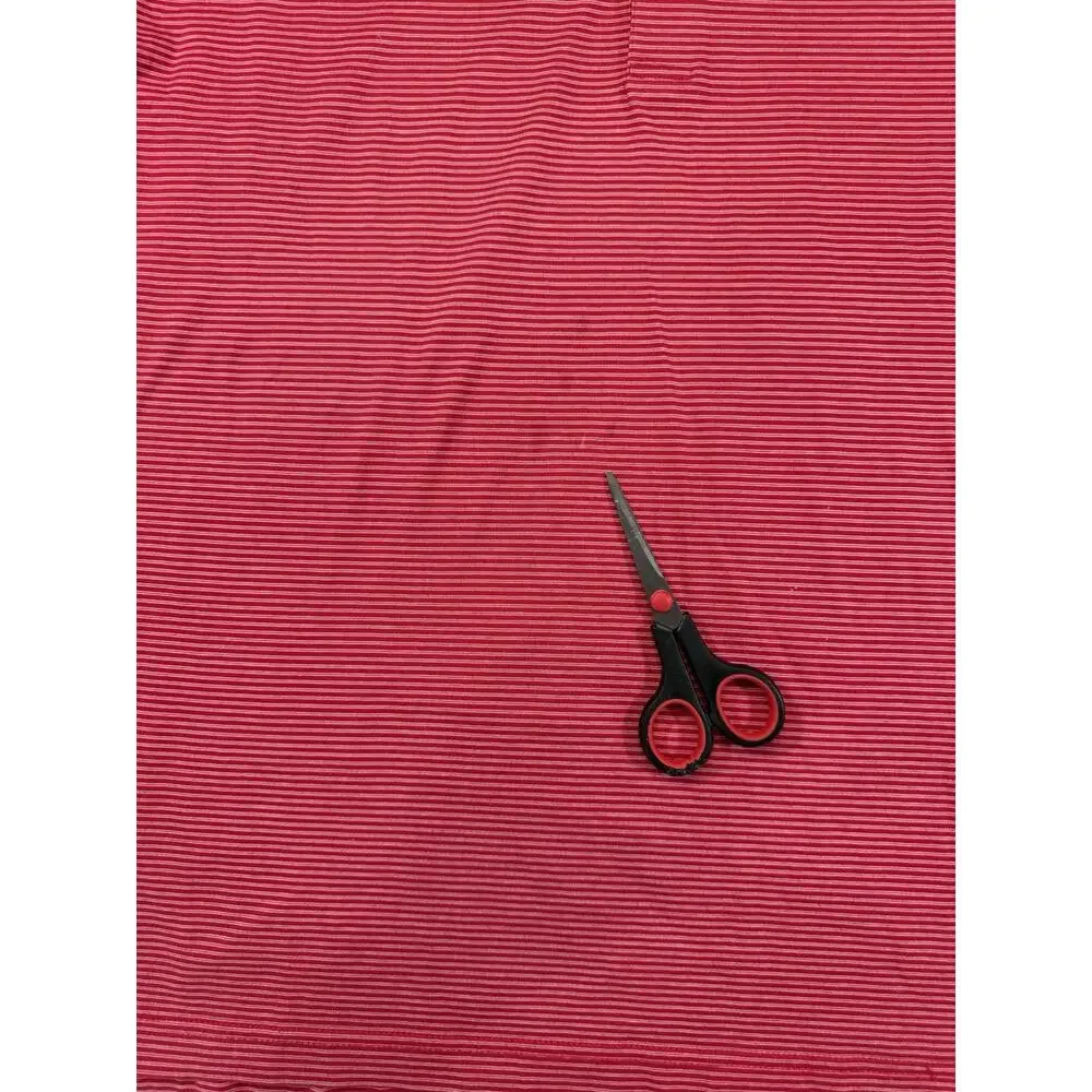 Daniel Cremieux Polo Shirt Mens Large Red Striped Golf Casual - Picture 7 of 8